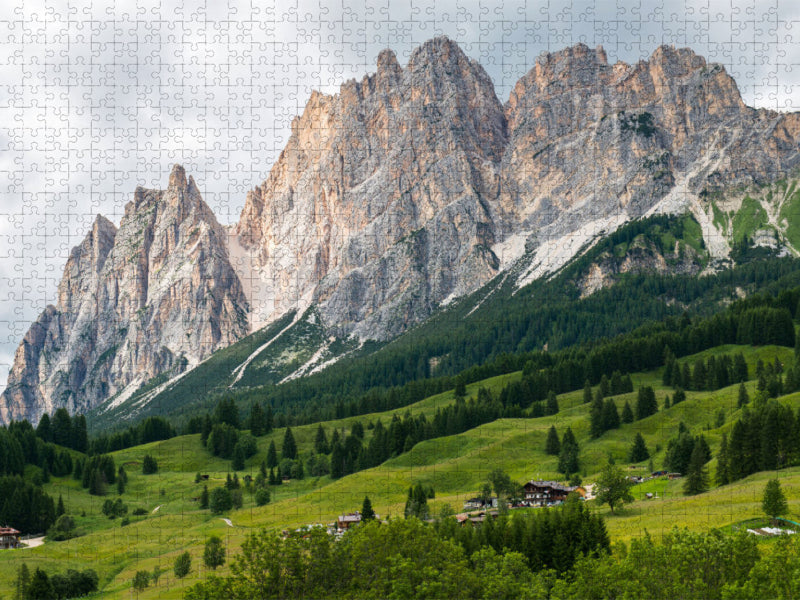 Le Tofane Berg, Dolomiten Panorama aus dem Cortina - CALVENDO Foto-Puzzle'