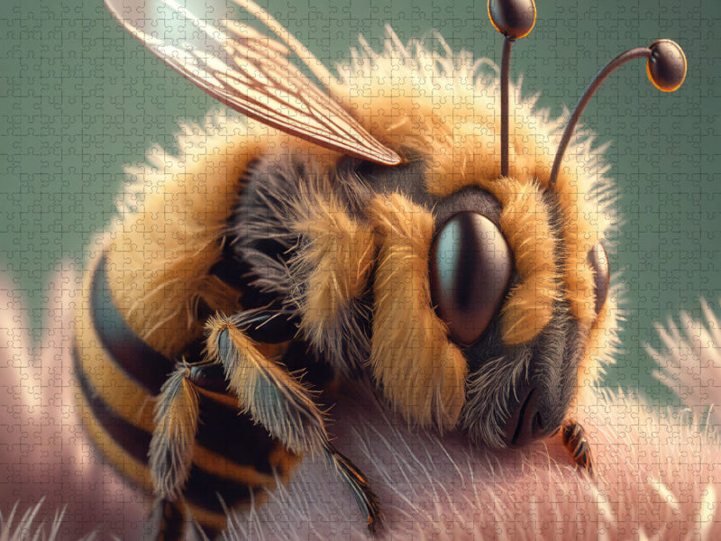 niedliche schlafende Biene - CALVENDO Foto-Puzzle'