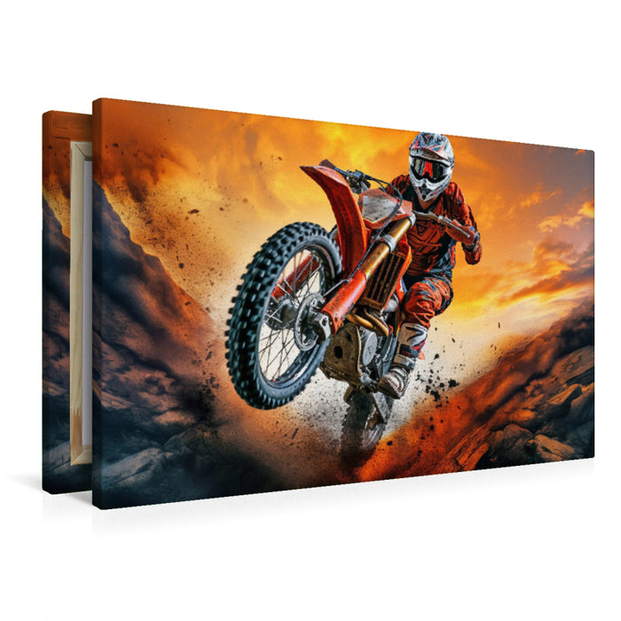 Premium Textil-Leinwand Thunderstrike Moto Tribe