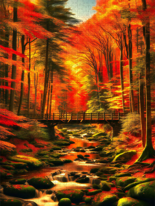 Herbstwunder in New England - CALVENDO Foto-Puzzle'