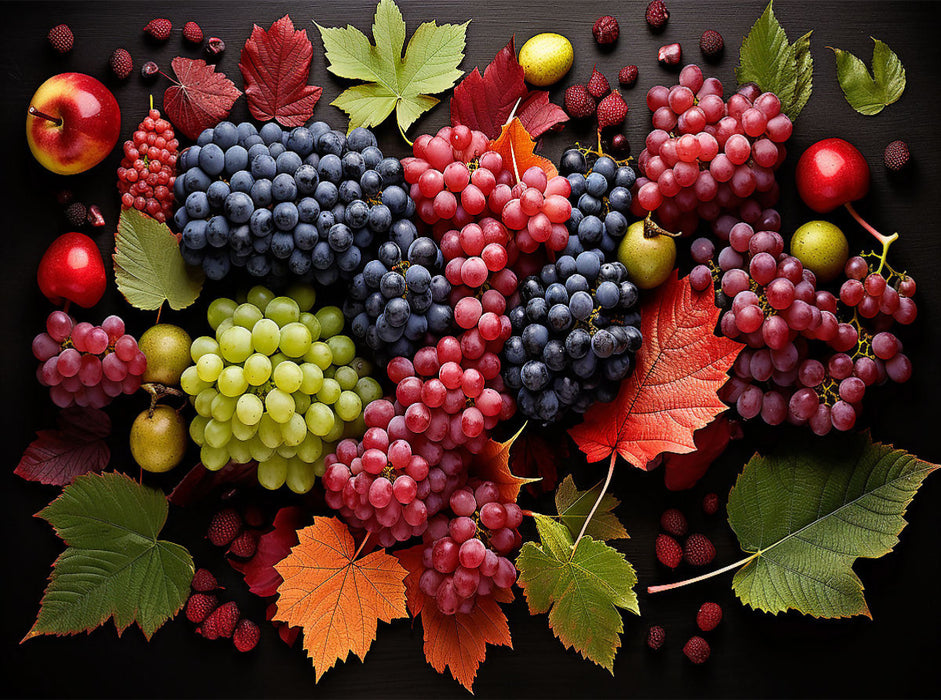 Weintrauben - Vegane Ernährung - CALVENDO Foto-Puzzle'