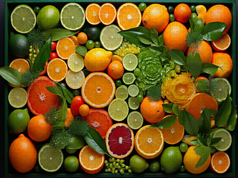 Zitrusfrüchte - Vegane Ernährung - CALVENDO Foto-Puzzle'
