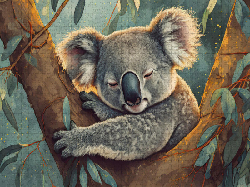Le koala fait la sieste - Puzzle photo CALVENDO' 