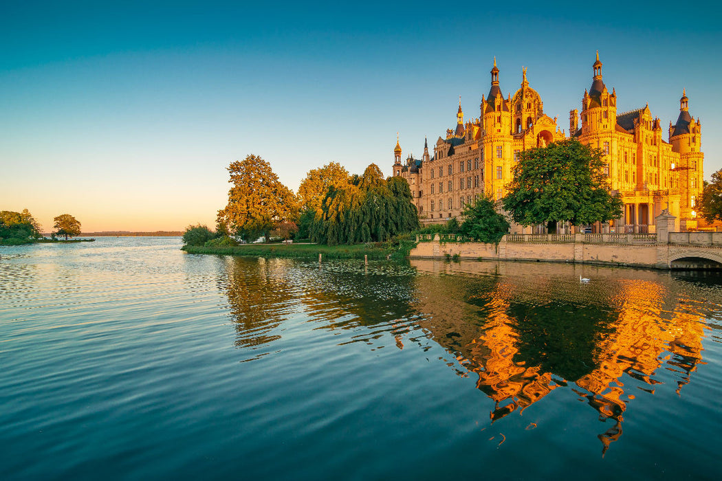 Premium textile canvas Castle in Schwerin 