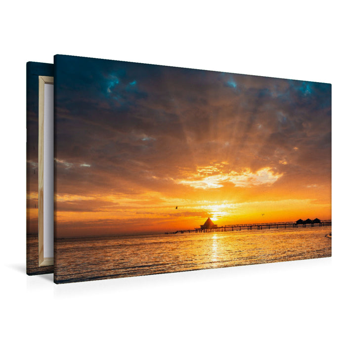 Premium textile canvas Sunrise in Heringsdorf 