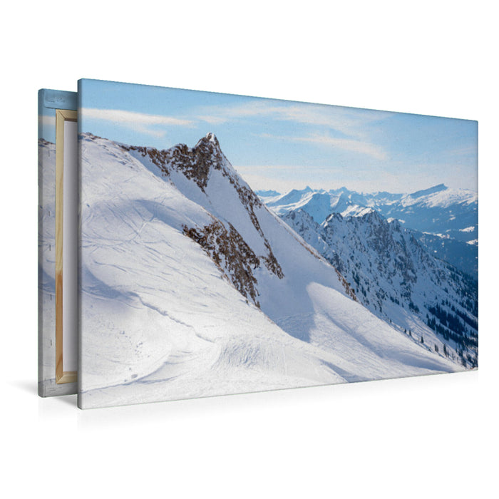 Premium Textil-Leinwand Alpenblick am Zeigersattel