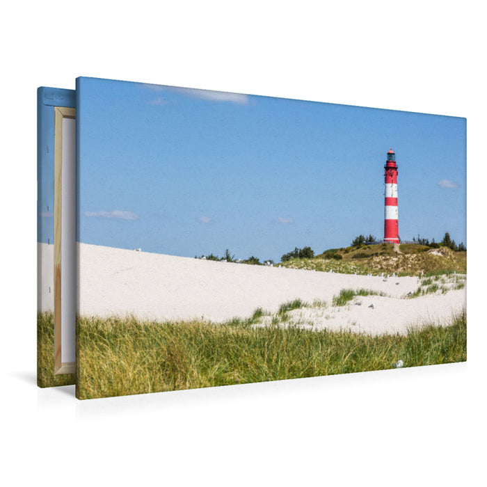 Premium Textil-Leinwand Amrumer Leuchtturm