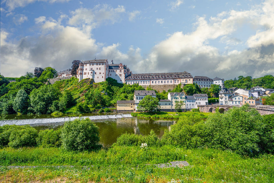 Premium Textil-Leinwand Schloss Weilburg