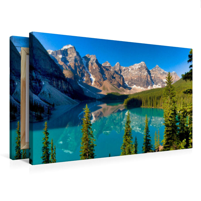 Premium Textil-Leinwand Ein Motiv aus dem Kalender Moraine Lake, Alberta/ Kanada