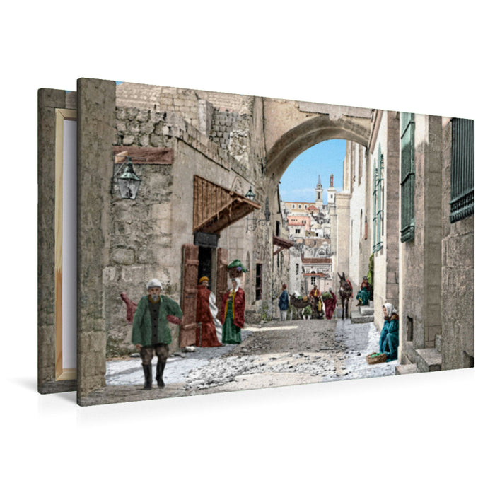 Premium Textil-Leinwand Jerusalem – Ecce-Homo-Bogen in der Via Dolorosa um 1900