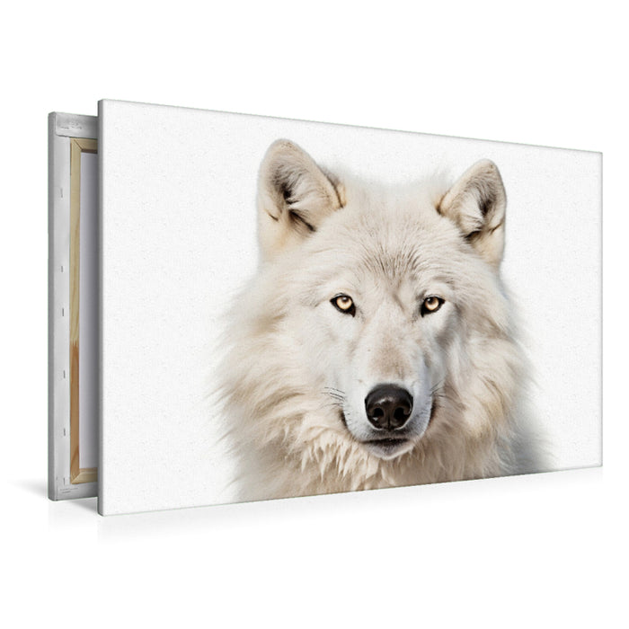 Premium Textil-Leinwand Ein Motiv aus dem Kalender "Only white animals"