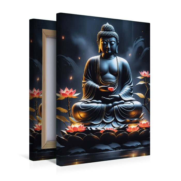 Premium Textil-Leinwand Buddha