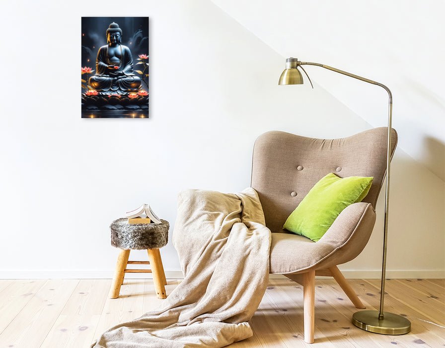 Premium Textil-Leinwand Buddha