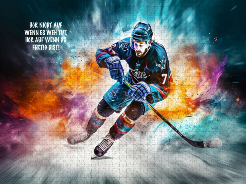 Ein Motiv aus dem Kalender Eishockey und positive Gedanken - CALVENDO Foto-Puzzle'