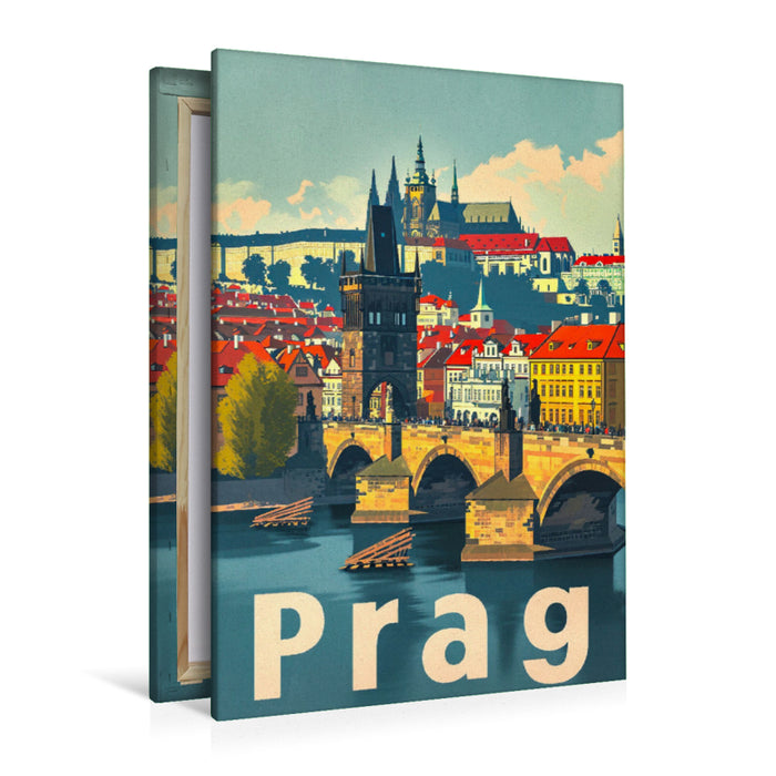 Premium Textil-Leinwand Prag