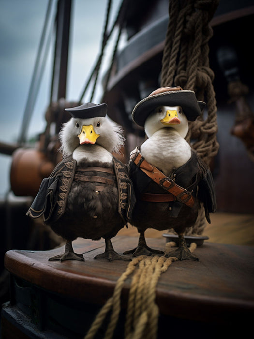 Piraten Landeplatz: Piratenvögel an Deck - CALVENDO Foto-Puzzle'