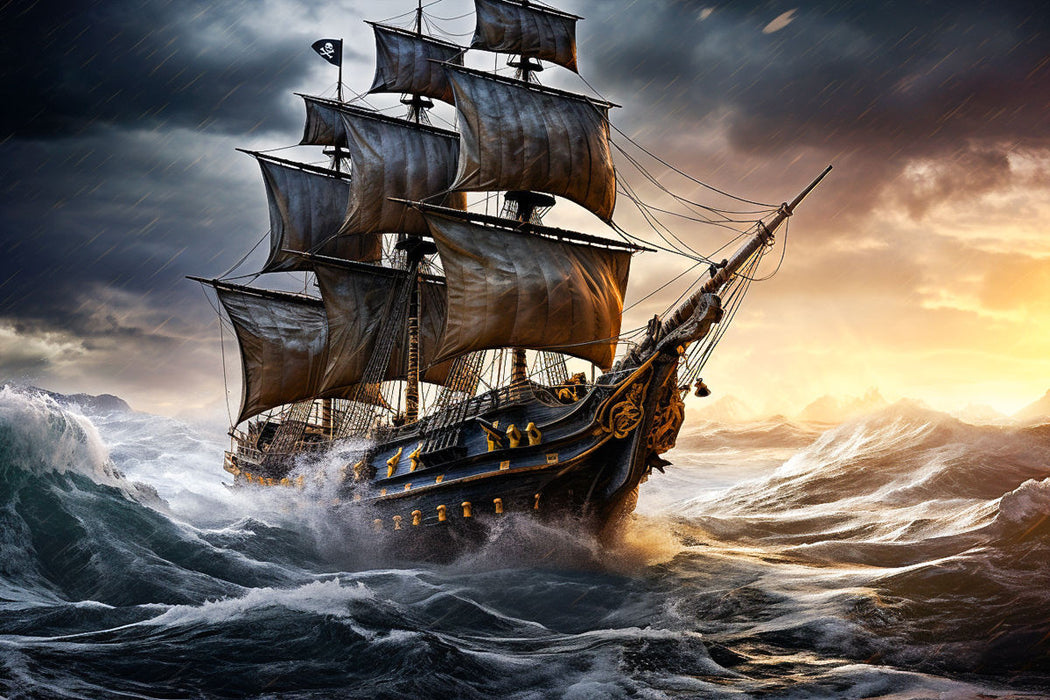 Premium Textil-Leinwand Ein Motiv aus dem Kalender Das Piratenschiff - Willkommen in der Welt der Geister
