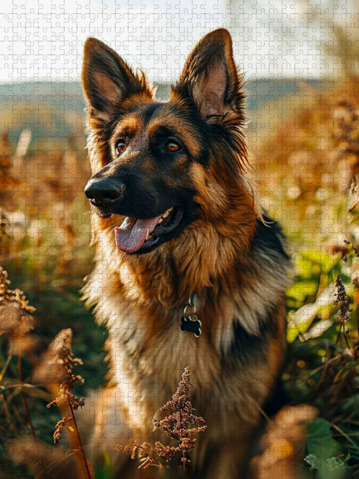 Deutscher Schäferhund, ich bin wachsam - CALVENDO Foto-Puzzle'