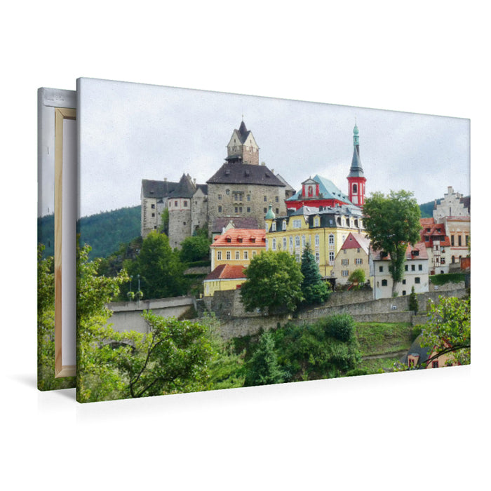 Premium textile canvas Elbogen, Loket, the bohemian Rothenburg in the Czech Republic 