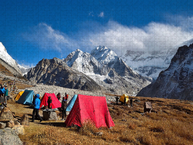 Camp de base nord de Kangchenjunga - Puzzle photo CALVENDO' 