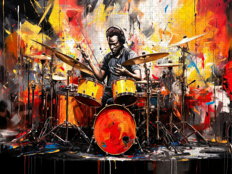 Schlagzeug, Musik und kreatives Design beeindruckend vereint - CALVENDO Foto-Puzzle'