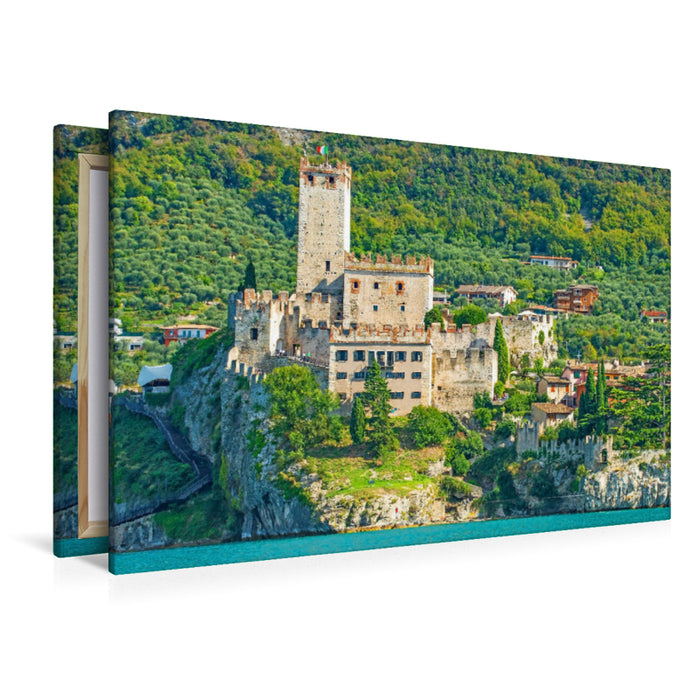 Premium Textil-Leinwand Aussicht auf das Castello Scaligero