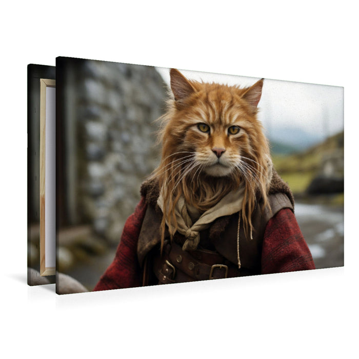 Premium Textil-Leinwand Ein Motiv aus dem Kalender "Schottische Katzenhelden"
