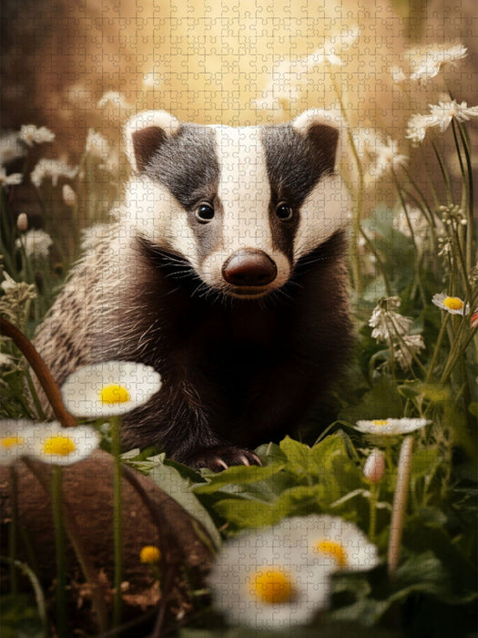 Un motif du calendrier "Enchanting Badgers" - CALVENDO Photo Puzzle' 