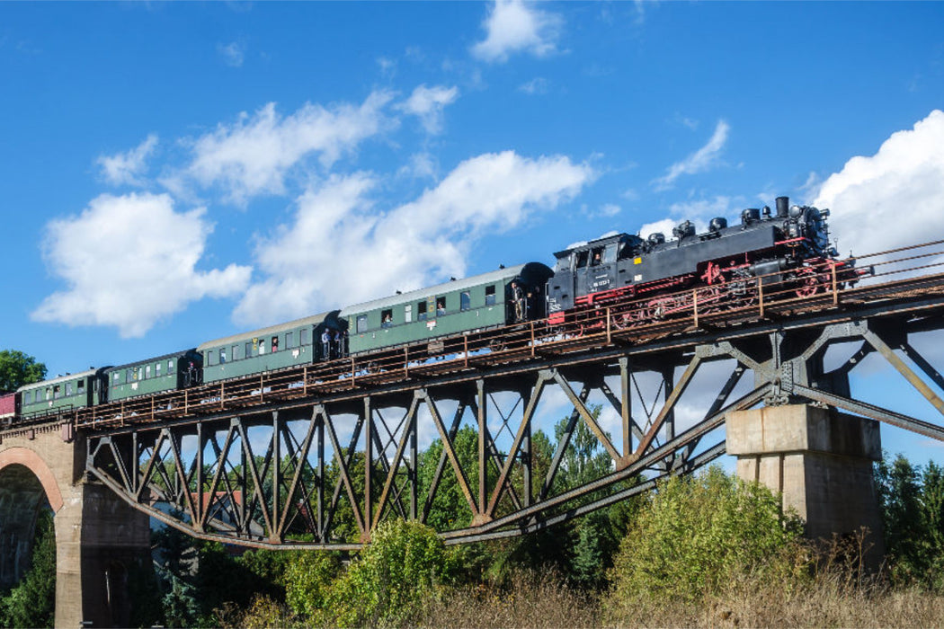 Premium Textil-Leinwand Sonderzug der Bergwerksbahn