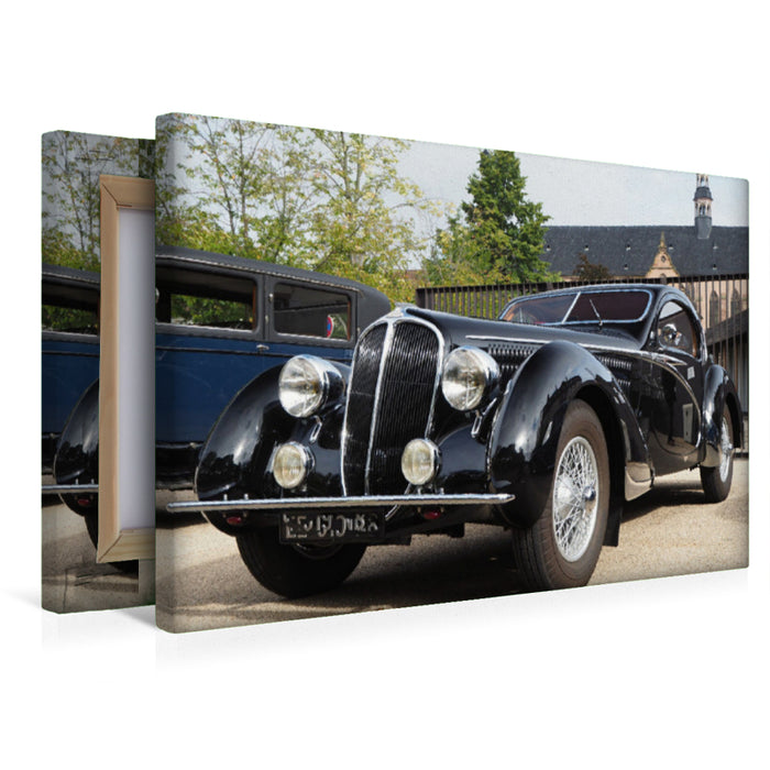 Premium Textil-Leinwand Bugatti Delahaye 135