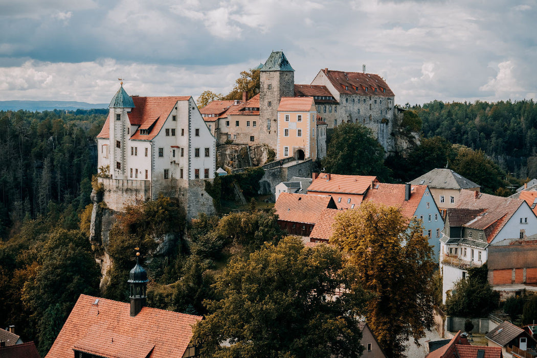 Premium Textil-Leinwand Burg Hohnstein