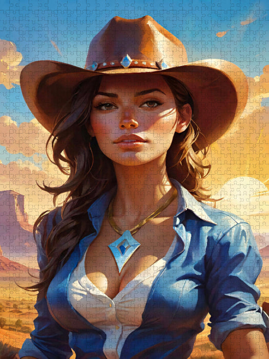 Sexy Cowgirl - CALVENDO Foto-Puzzle'