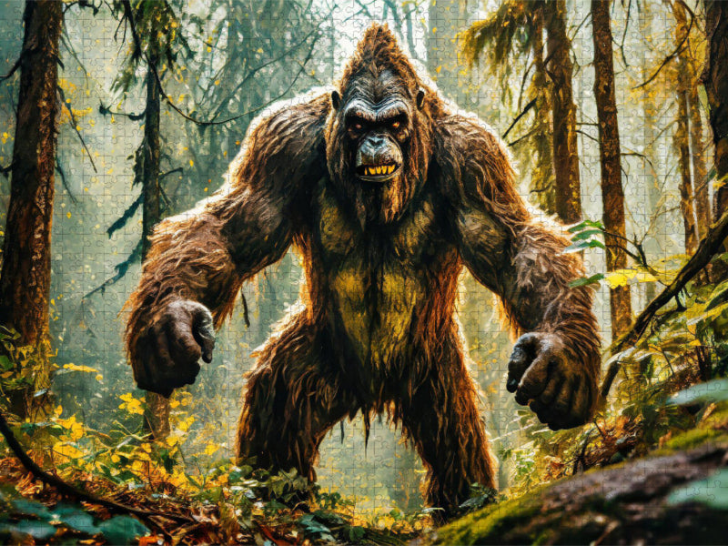 Der mysteriöse Bigfoot in den Wäldern der USA - CALVENDO Foto-Puzzle'