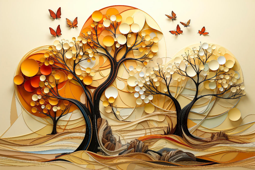 Art d'arbre en toile textile haut de gamme 