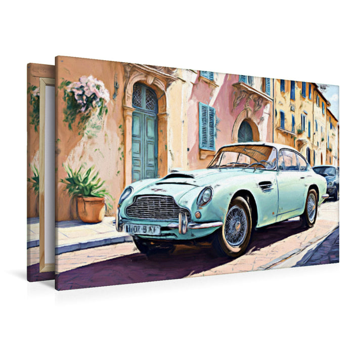 Premium Textil-Leinwand Aston Martin DB