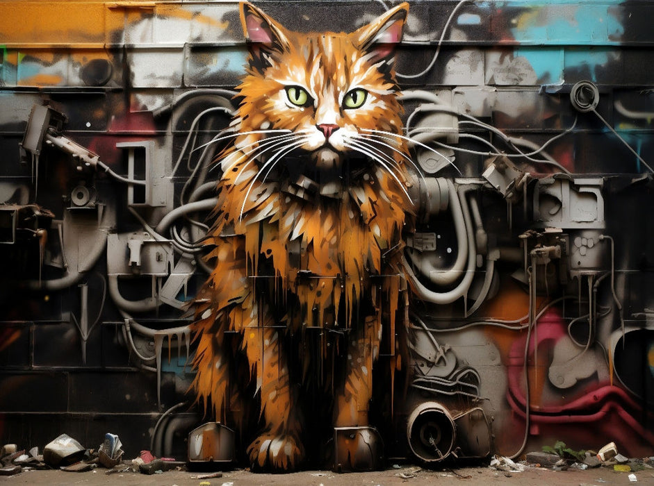 Ein Motiv aus dem Kalender "Graffiti Katzen" - CALVENDO Foto-Puzzle'