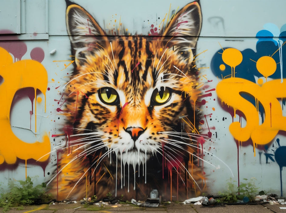 Ein Motiv aus dem Kalender "Graffiti Katzen" - CALVENDO Foto-Puzzle'
