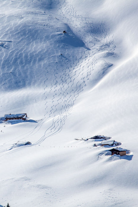 Premium Textil-Leinwand Winterzauber auf der Gadauneralm