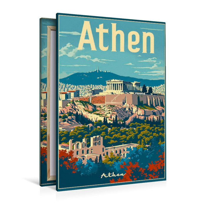Premium Textil-Leinwand Athen