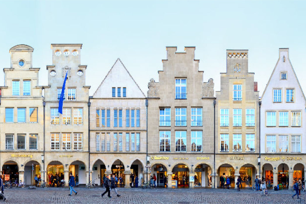 Premium Textil-Leinwand Münster Prinzipalmarkt Panorama