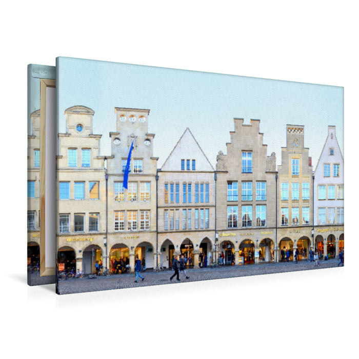 Premium Textil-Leinwand Münster Prinzipalmarkt Panorama