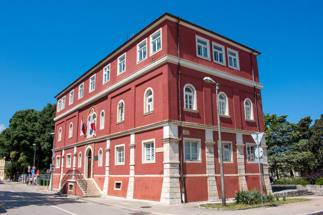 Premium Textil-Leinwand Historisches Gebäude am Park of Heads