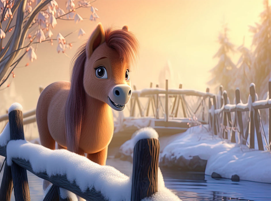 Pony Bella im Winter - CALVENDO Foto-Puzzle'