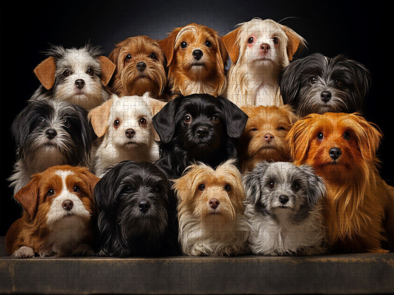 Viele kleine Hunde auf einem Bild - CALVENDO Foto-Puzzle'