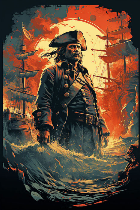 Premium Textil-Leinwand Pirat wider Willen - historisches Filmplakat zu einem Film, der nie gedreht wurde