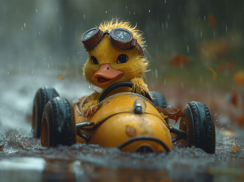 Entenrennen im Regenschauer - CALVENDO Foto-Puzzle'