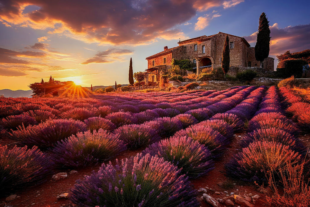 Premium Textil-Leinwand Provence