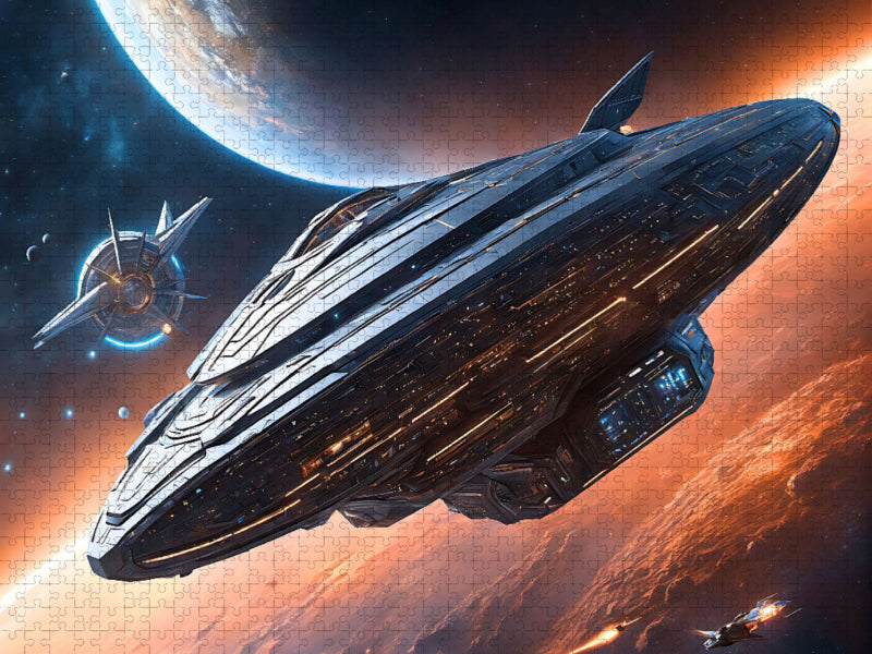 Ufo auf der endlosen Reise durch Raum und Zeit - CALVENDO Foto-Puzzle'