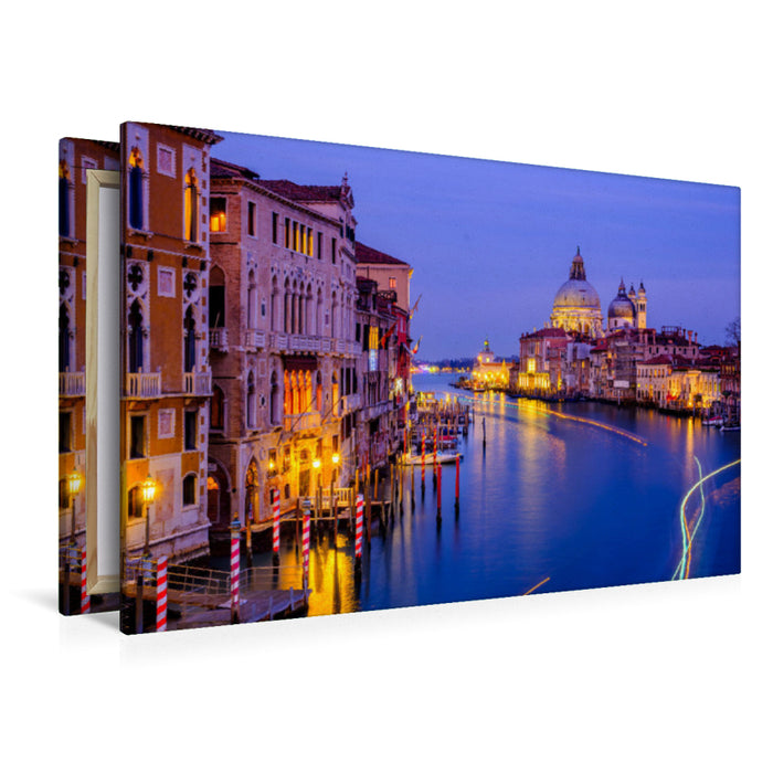 Premium Textil-Leinwand Canal Grande mit Basilica di Santa Maria della Salute