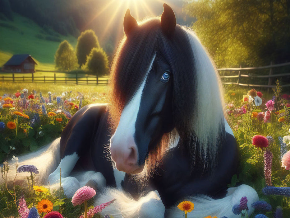 Tinker Pony Meadow et ses fleurs colorées - Puzzle photo CALVENDO' 